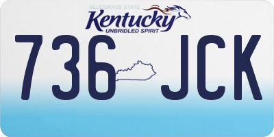 KY license plate 736JCK