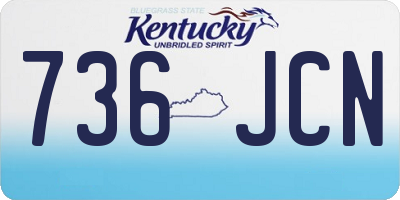 KY license plate 736JCN