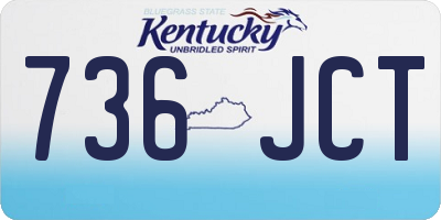 KY license plate 736JCT
