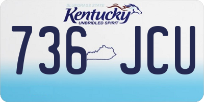 KY license plate 736JCU