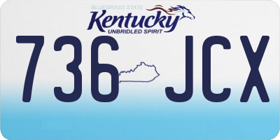 KY license plate 736JCX