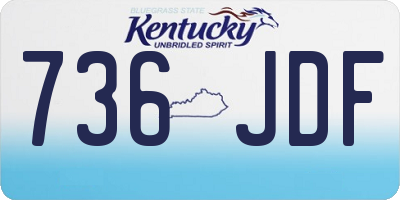 KY license plate 736JDF