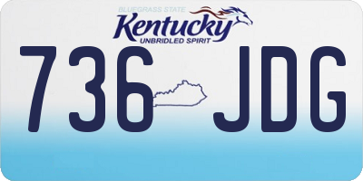 KY license plate 736JDG