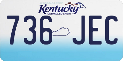 KY license plate 736JEC