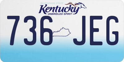 KY license plate 736JEG