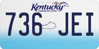 KY license plate 736JEI