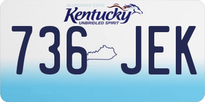 KY license plate 736JEK