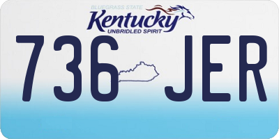 KY license plate 736JER