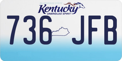 KY license plate 736JFB