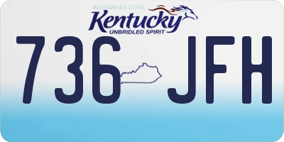 KY license plate 736JFH