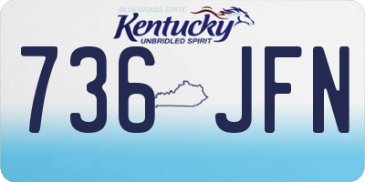 KY license plate 736JFN
