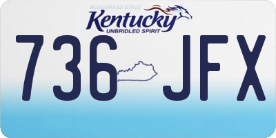 KY license plate 736JFX