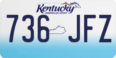 KY license plate 736JFZ