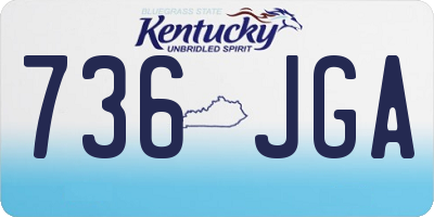 KY license plate 736JGA