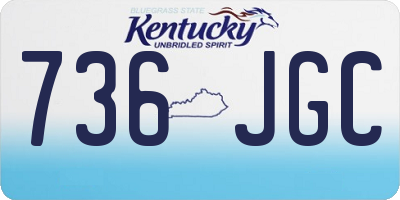 KY license plate 736JGC