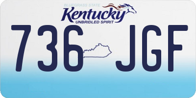 KY license plate 736JGF