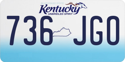 KY license plate 736JGO