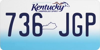 KY license plate 736JGP