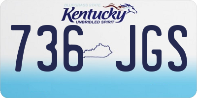KY license plate 736JGS