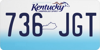 KY license plate 736JGT