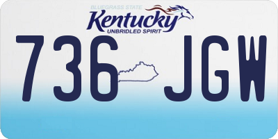 KY license plate 736JGW