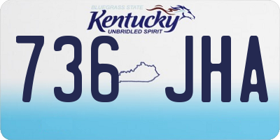 KY license plate 736JHA