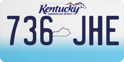 KY license plate 736JHE