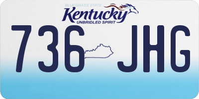 KY license plate 736JHG
