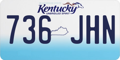 KY license plate 736JHN