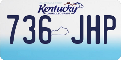 KY license plate 736JHP