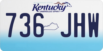 KY license plate 736JHW