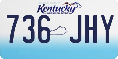 KY license plate 736JHY