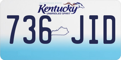 KY license plate 736JID