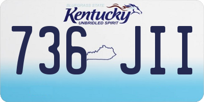 KY license plate 736JII