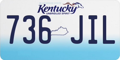 KY license plate 736JIL