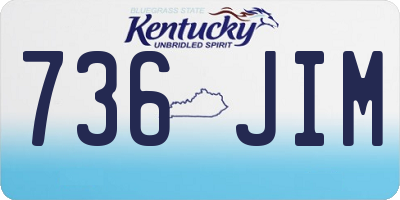 KY license plate 736JIM