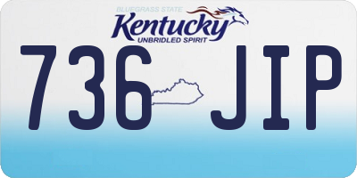 KY license plate 736JIP