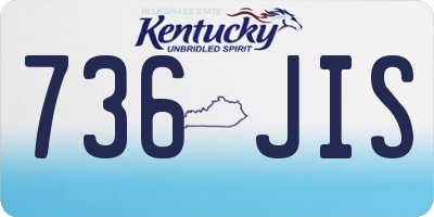 KY license plate 736JIS