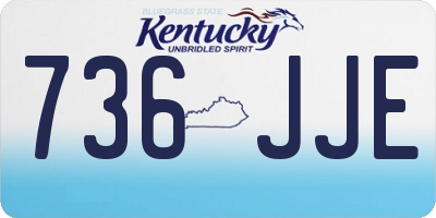 KY license plate 736JJE
