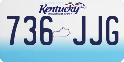 KY license plate 736JJG