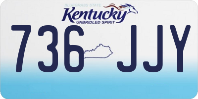 KY license plate 736JJY