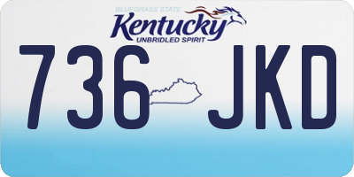 KY license plate 736JKD