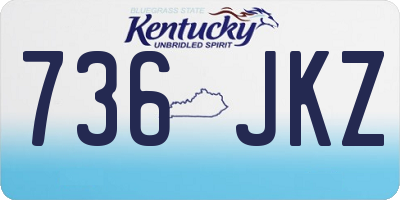 KY license plate 736JKZ