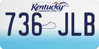 KY license plate 736JLB