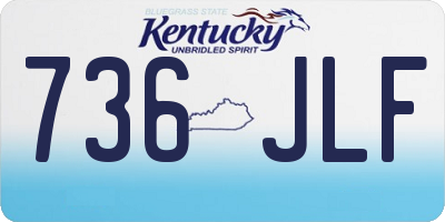 KY license plate 736JLF