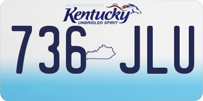 KY license plate 736JLU