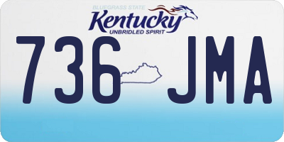 KY license plate 736JMA