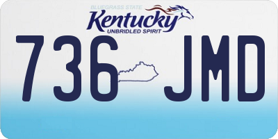 KY license plate 736JMD