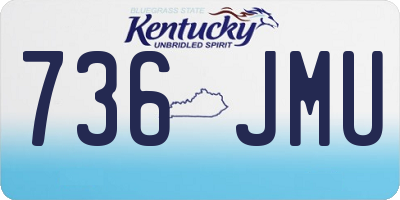 KY license plate 736JMU