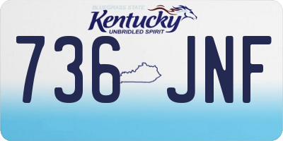 KY license plate 736JNF